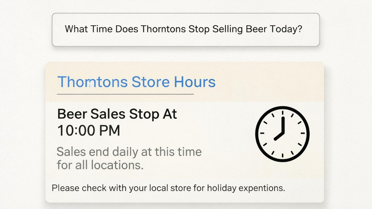 What Time Does Thorntons Stop Selling Beer Today